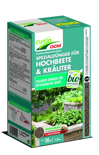 organisch- mineralischer Spezialdünger für Hochbeete & Kräuter
